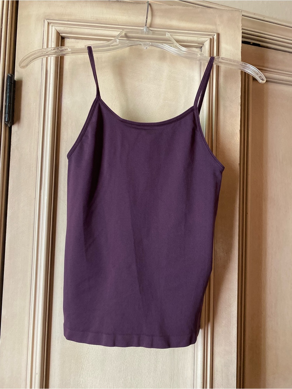 Gilligan & O'Malley Women’s Purple Solid Spaghetti Strap Cami Tank Top, Size M